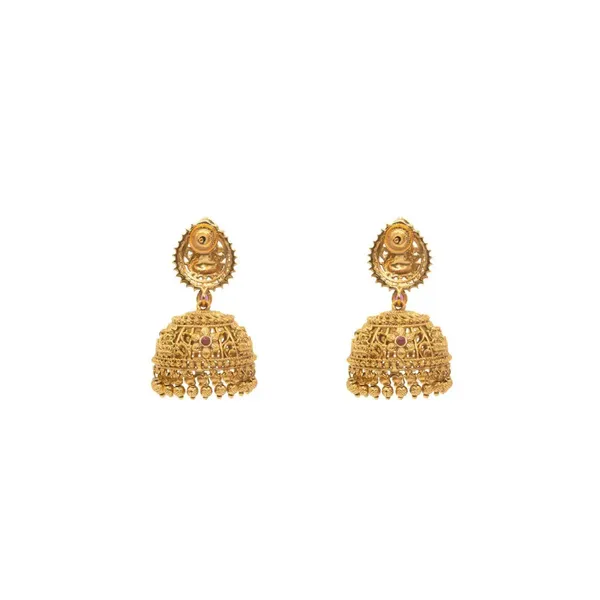Traditional_Temple_Jhumka_With_Laxmi_Motif_R_2231_Green