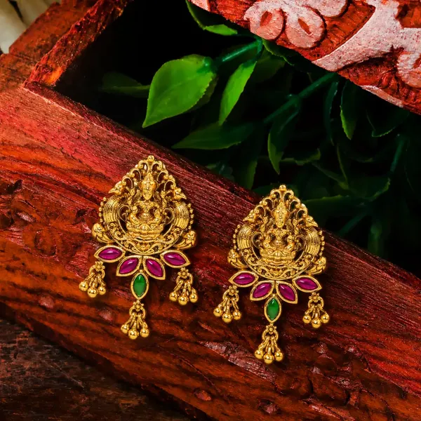 Gold_Plated_Temple_Bali_With_Lakshmi_Design_Multicolor_Stones_Green