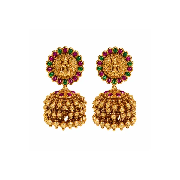 Divine_Lakshmi_Heritage_Jhumka_V_366_White_Green