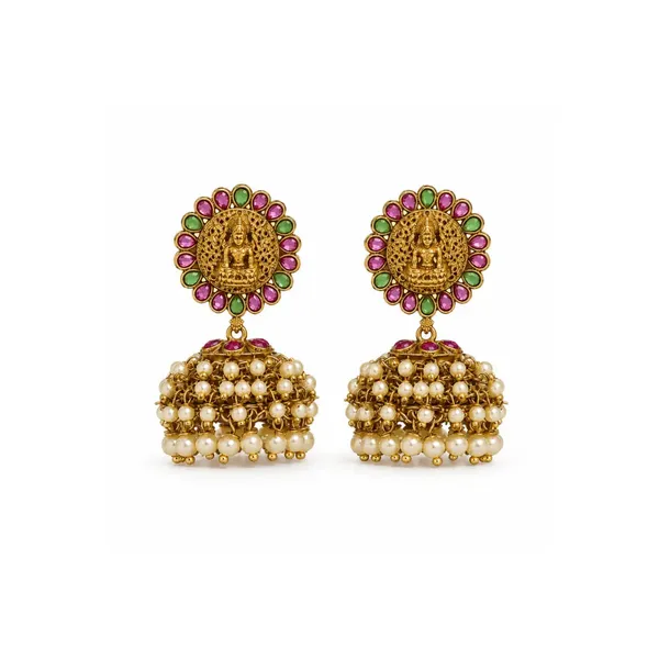 Divine_Lakshmi_Heritage_Jhumka_V_366_White_Green