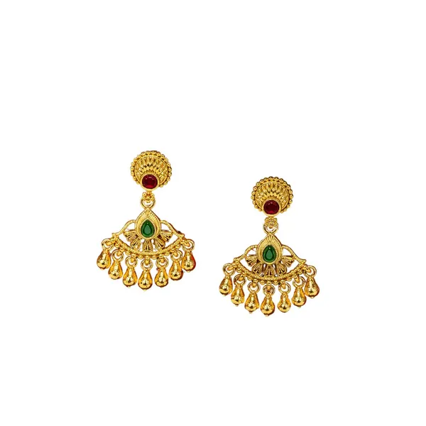 Antique_Gold_Plated_Temple_Bali_With_Pink_Stones_R_2162_Red