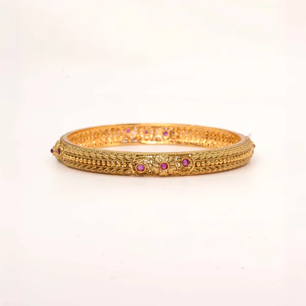 Ruby_Grace_Antique_Gold_Plated_Bangle_V_1240_Red