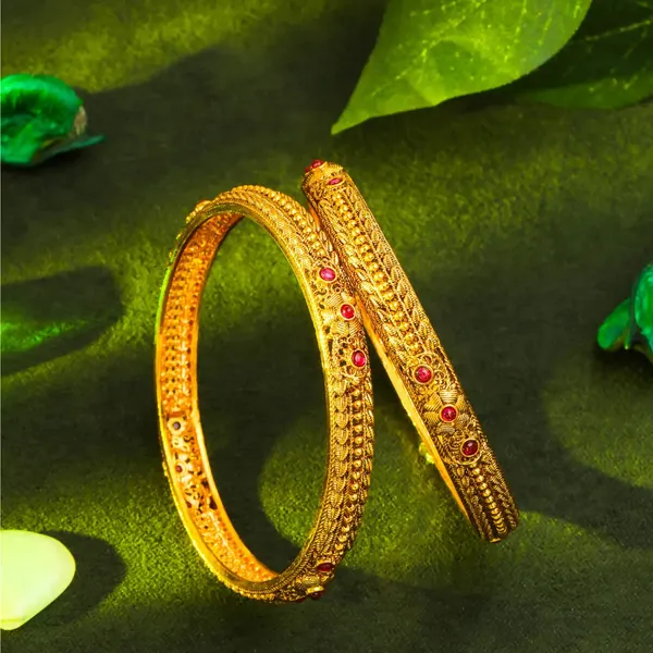 Ruby_Grace_Antique_Gold_Plated_Bangle_V_1240_Red