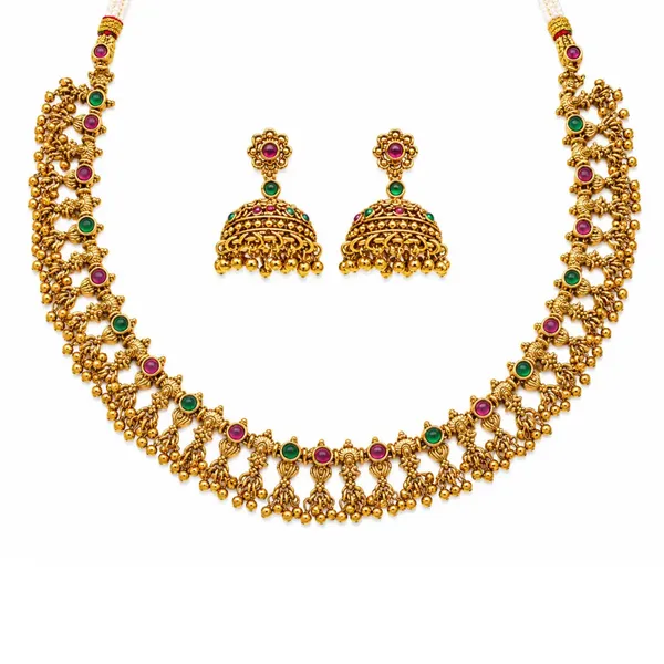 Traditional_South_Indian_Temple_Necklace_Set_K_1787_Green