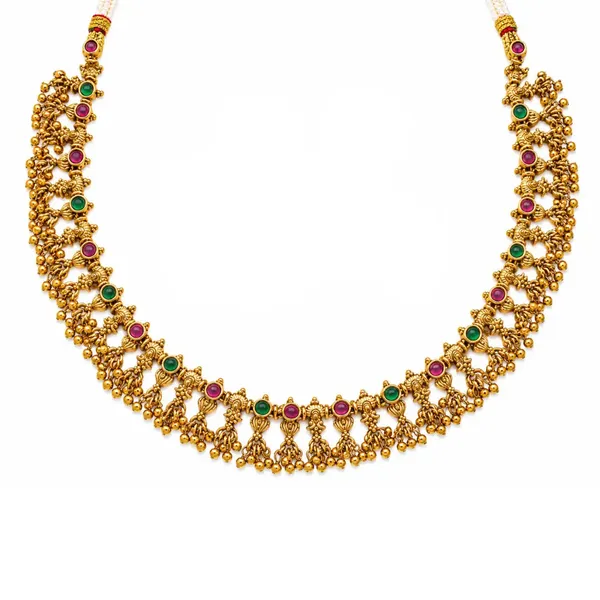 Traditional_South_Indian_Temple_Necklace_Set_K_1787_Green