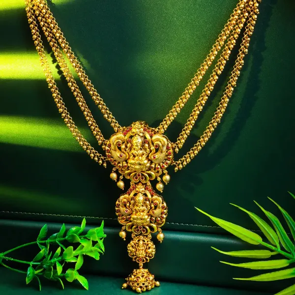 Antique_Traditional_Laxmi_Hair_Broach_V_1711_Red