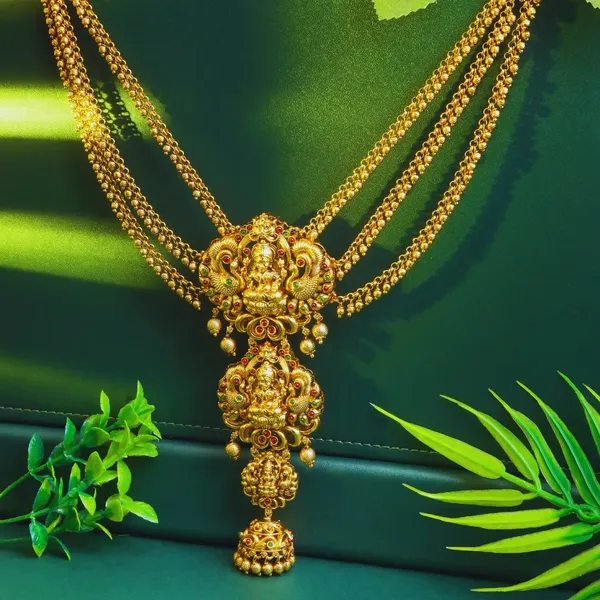 Antique_Traditional_Laxmi_Hair_Broach_V_1711_Green