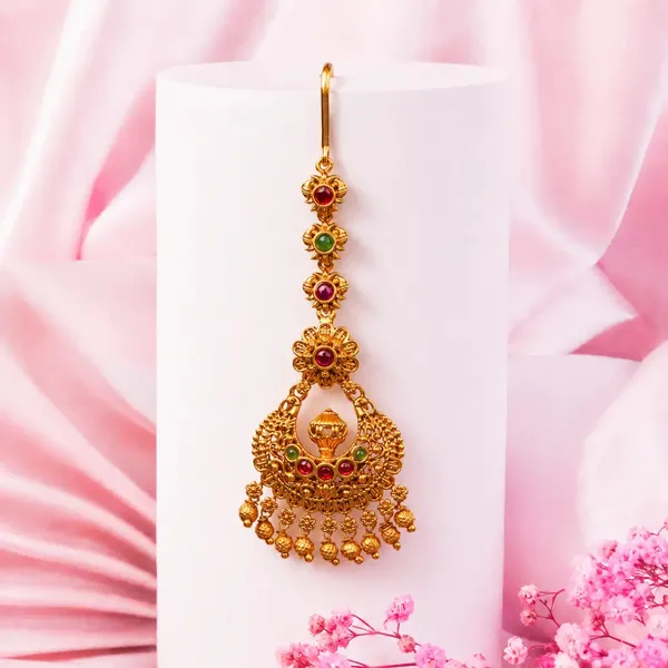 Antique_Temple_Maang_Tikka_Gold_Plated_Gemstone_Studded_T_6_Green