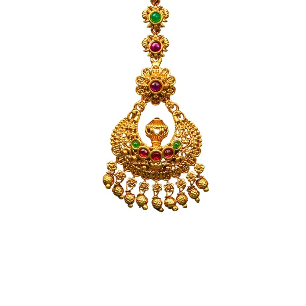 Antique_Temple_Maang_Tikka_Gold_Plated_Gemstone_Studded_T_6_Green