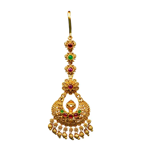Antique_Temple_Maang_Tikka_Gold_Plated_Gemstone_Studded_T_6_Green