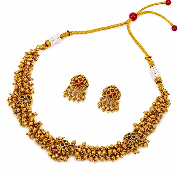 South_Indian_Temple_Necklace_Set_Pearl_Gemstone_Beauty_T_44a_Gold_Red
