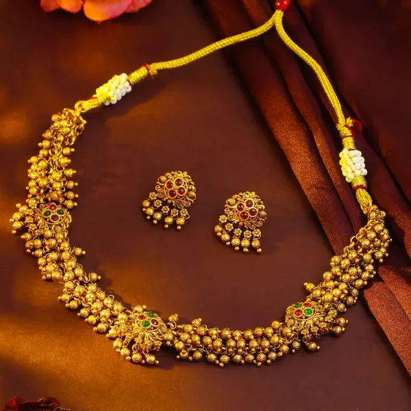 South_Indian_Temple_Necklace_Set_Pearl_Gemstone_Beauty_T_44a_Gold_Green