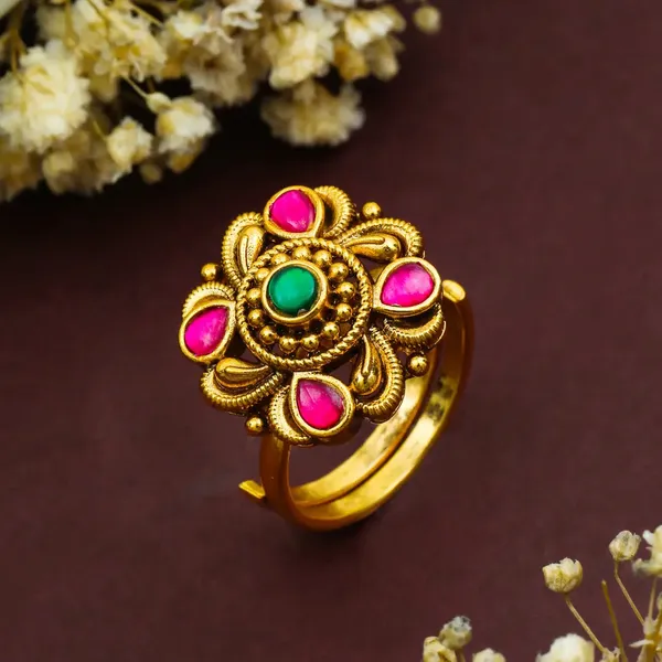Minimalist_Gold_Plated_Temple_Ring_Dainty_Everyday_Jewellery_J_307_Multicolor