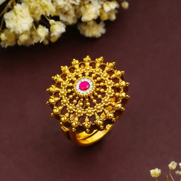 Dainty_Minimalist_Gold_Ring_South_Indian_Temple_Inspired_Design_J_309_Red