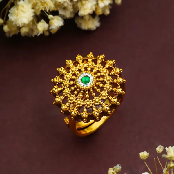Dainty_Minimalist_Gold_Ring_South_Indian_Temple_Inspired_Design_J_309_Green