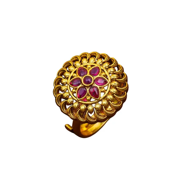Modern_Minimalist_Temple_Ring_Gold_Plated_Daily_Wear_V_2603_Red