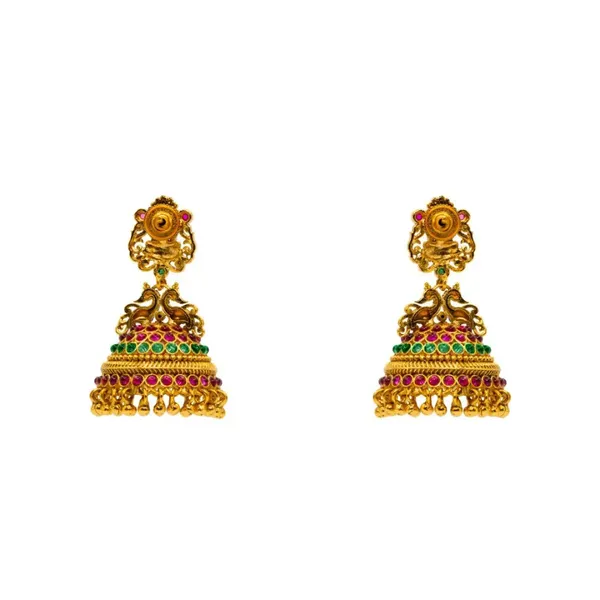 Heritage_Ruby_Temple_Jhumkas_Gold_Plated_Lakshmi_Drops_P_276_Green