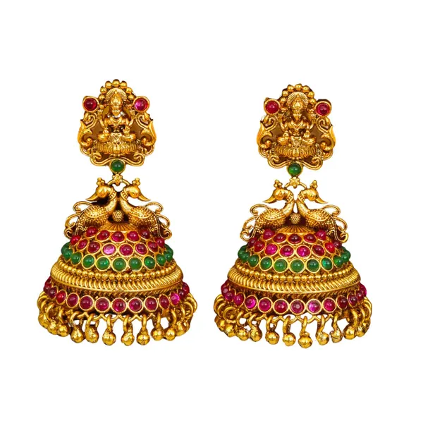 Heritage_Ruby_Temple_Jhumkas_Gold_Plated_Lakshmi_Drops_P_276_Green