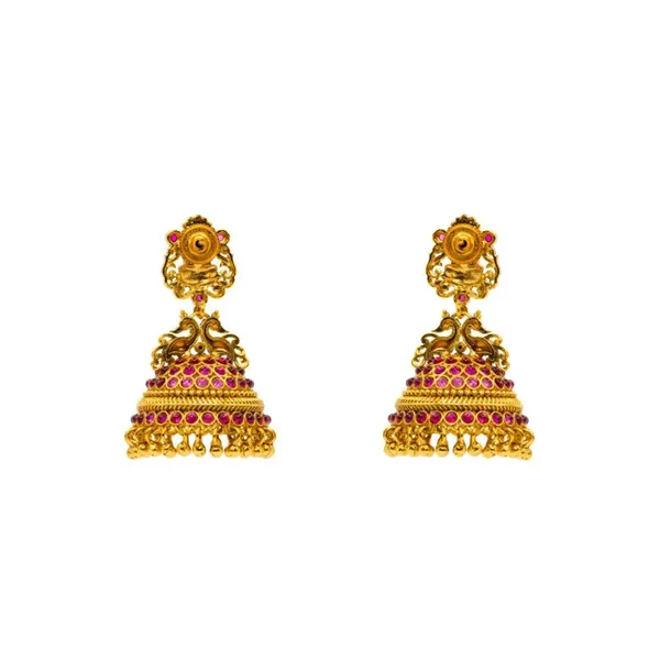 Heritage_Ruby_Temple_Jhumkas_Gold_Plated_Lakshmi_Drops_P_276_Green
