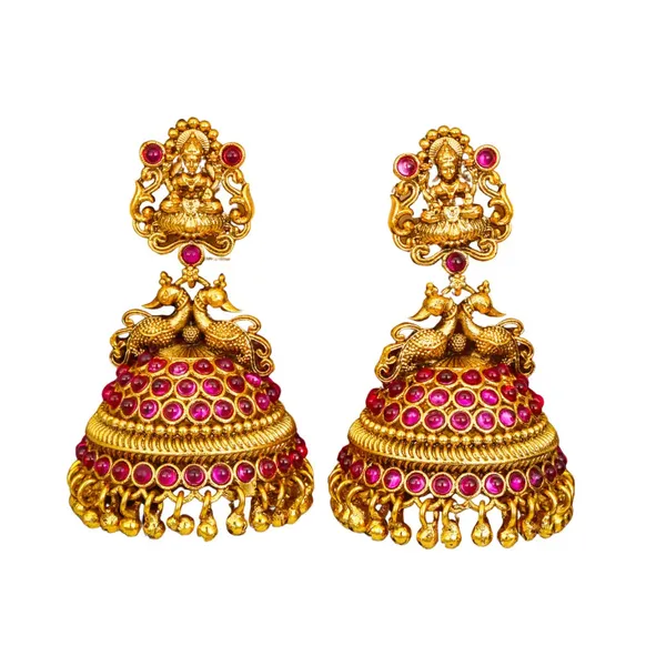 Heritage_Ruby_Temple_Jhumkas_Gold_Plated_Lakshmi_Drops_P_276_Green