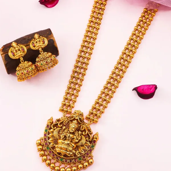 Minimalist_Temple_Pendant_Set_Gold_Plated_Ruby_Charm_Green