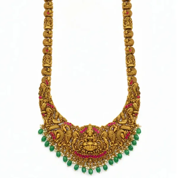 Heritage_Temple_Jewellery_Bridal_Combo_Set_Laxmi_Design_Gold_Look_J_1240n_Red