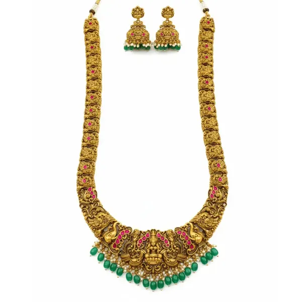 Traditional_South_Indian_Temple_Jewellery_Combo_Set_With_Laxmi_Motif_J_1236n_Red