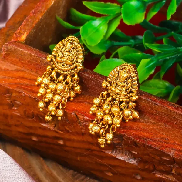 Temple_Jewellery_Gold_Plated_Bali_Earrings_South_Indian_Bridal_Style_R_2157_Gold