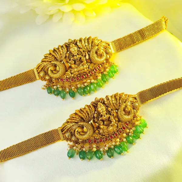 Traditional_Temple_Jewellery_Baju_Band_For_Brides_Gold_Look_Armlet_V_1692_Red