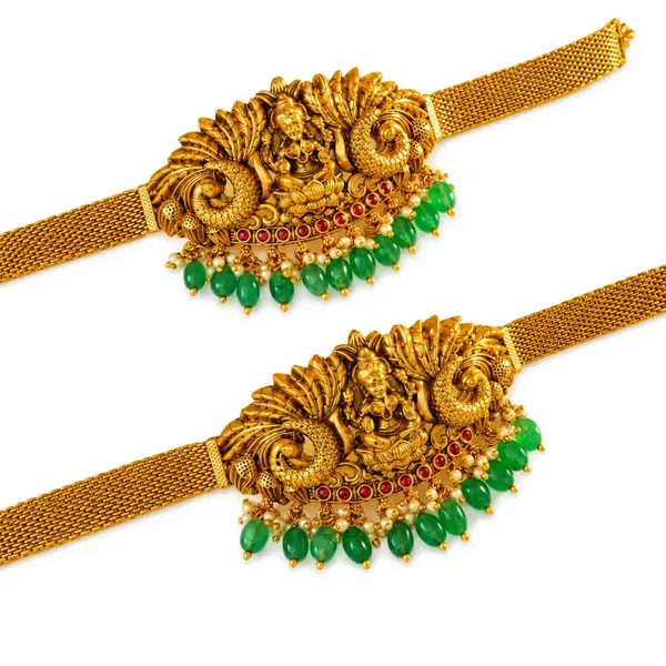 Traditional_Temple_Jewellery_Baju_Band_For_Brides_Gold_Look_Armlet_V_1692_Green