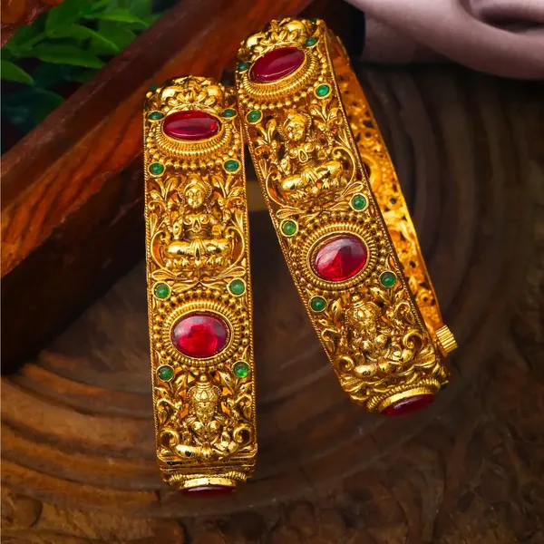 Lakshmi_Kundan_Temple_Bangles_V_1830_Green