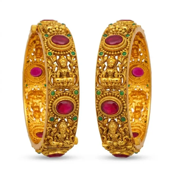 Lakshmi_Kundan_Temple_Bangles_V_1830_Green