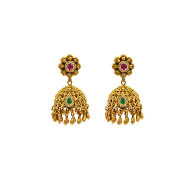 Vaidehi_Temple_Jhumka_Gold_Plated_J_1204_Green