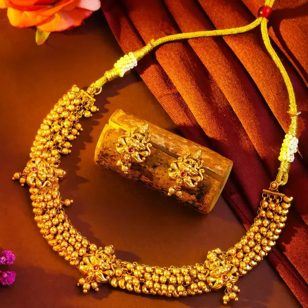 Traditional_Temple_Jewellery_Short_Necklace_Set_With_Jhumka_Earrings_K_1768_Red