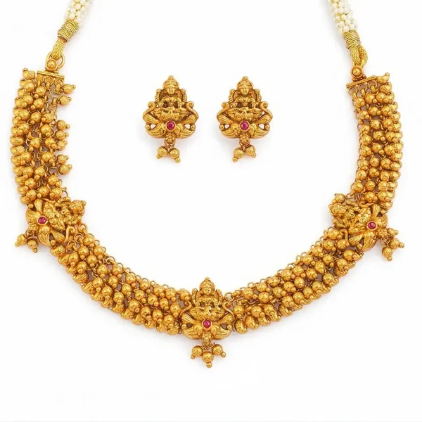 Traditional_Temple_Jewellery_Short_Necklace_Set_With_Jhumka_Earrings_K_1768_Red