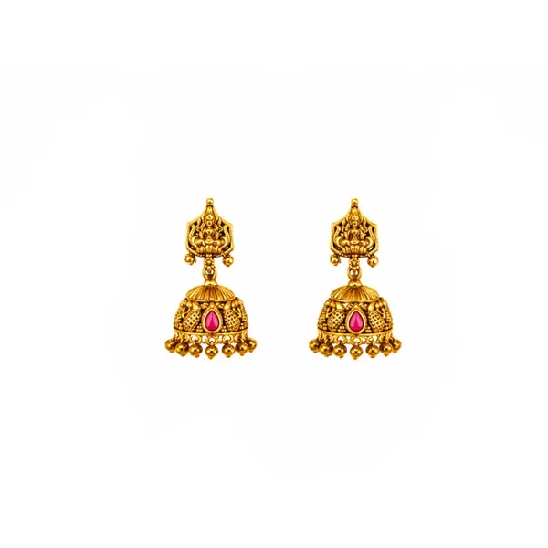 Lakshmi_Temple_Jewellery_Short_Necklace_Set_With_Jhumka_Earring_J_939_Red