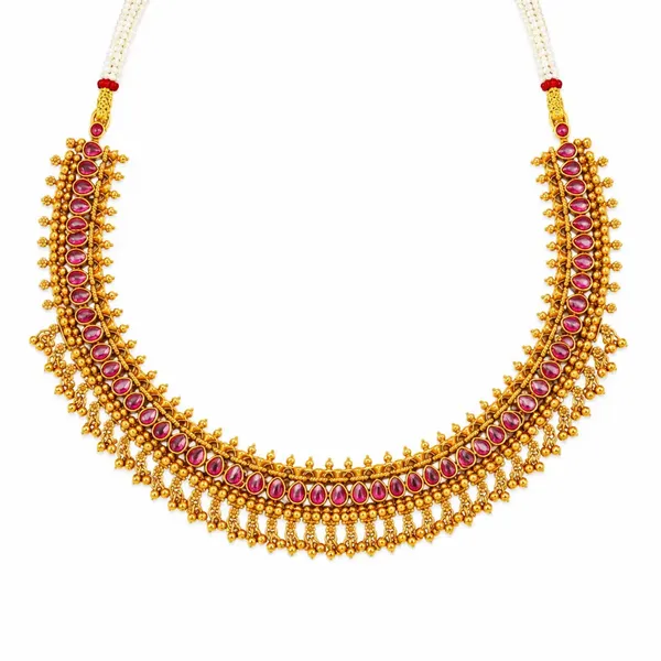 Ratna_Valli_Temple_Jewellery_Short_Necklace_Set_With_Stone_Work_K_1818_Red