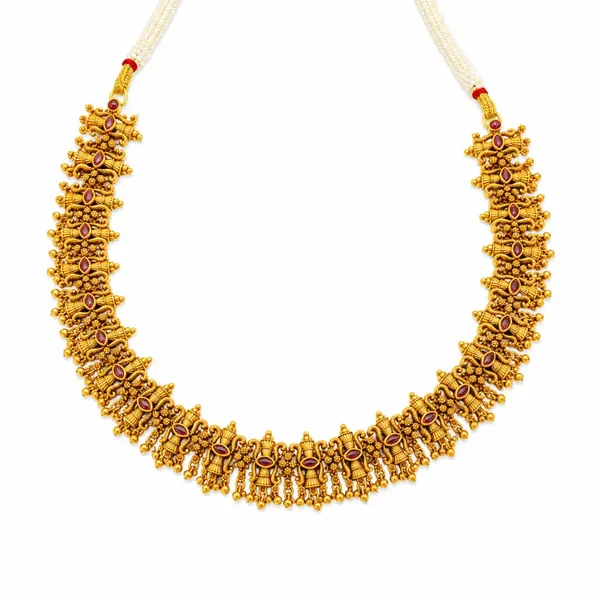 Tripura_Kalasha_Temple_Jewellery_Short_Necklace_Set_With_Stone_Work_K_1706_Red