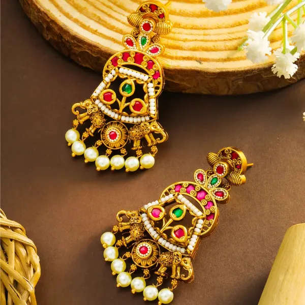 Neelambara_Aura_Antique_Temple_Jewellery_Chandbali_Earring_T_81_Multicolor