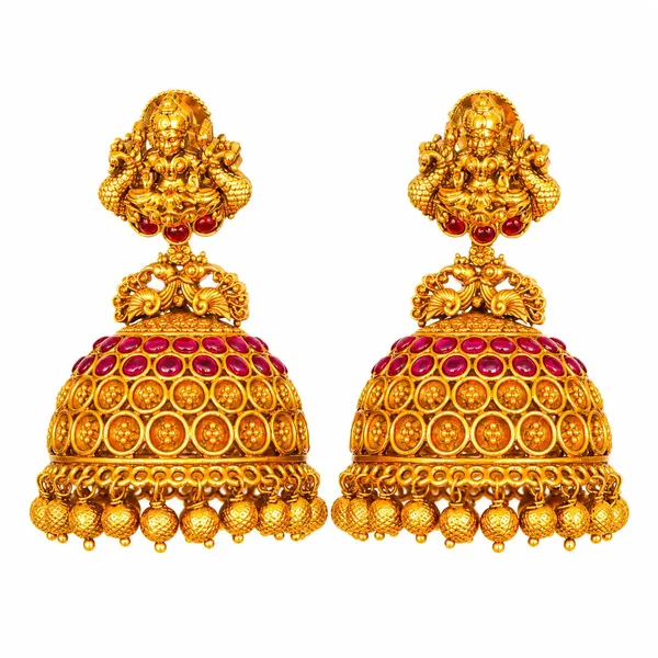 Prabha_Devi_Jhumka_Gold_Plated_Temple_Earrings_For_Women_R_2562_Red
