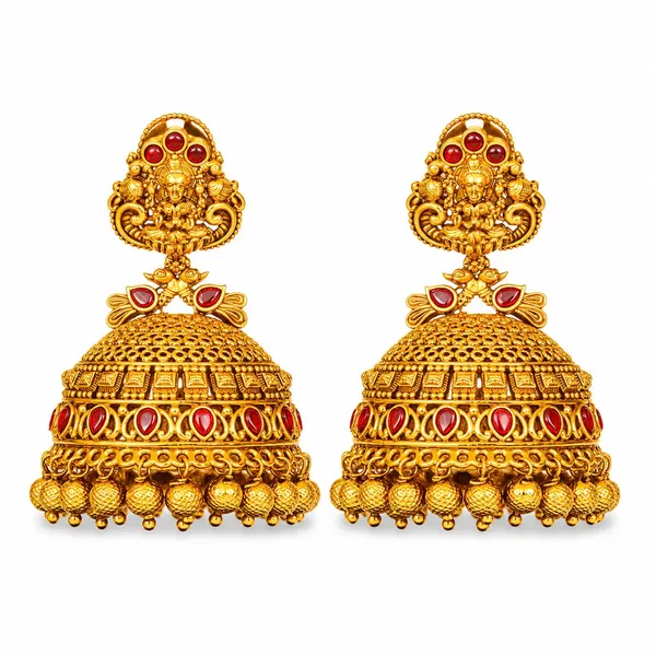 Vinayaka_Jali_Jhumka_Gold_Plated_Ganesha_Filigree_Temple_Earrings_R_2575_Red