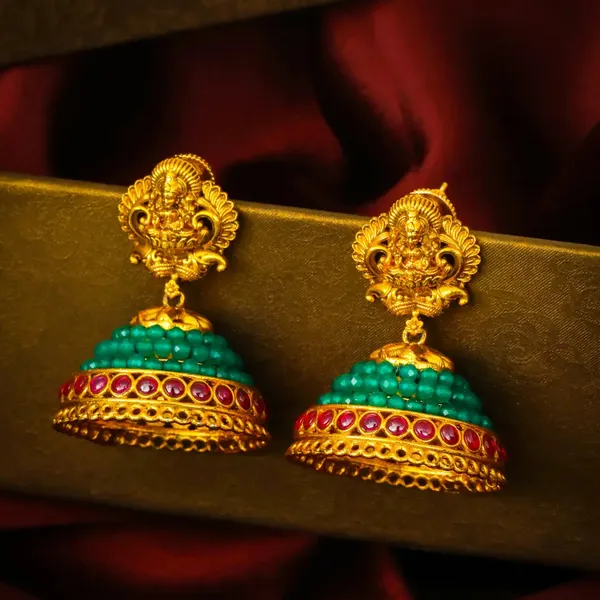 Nila_Taranga_Jhumka_Gold_Plated_Blue_Wave_Temple_Earrings_R_2943_Red