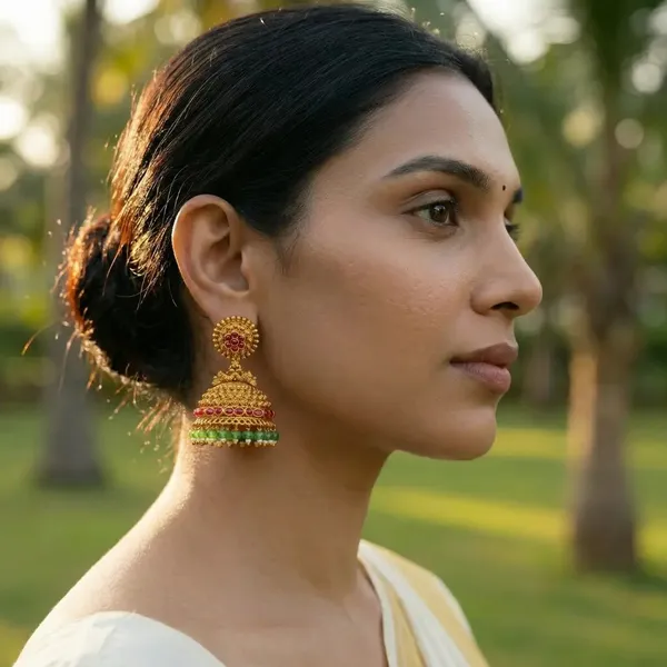 Vasudha_Pushpa_Jhumka_Gold_Plated_Earth_Floral_Temple_Earrings_R_2637_Red