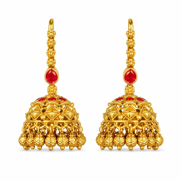 Lakshmi_Mukut_Jhumka_Gold_Plated_Goddess_Crown_Temple_Earrings_T_86_Red