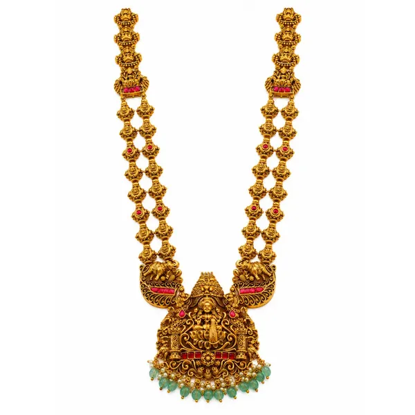 Rajeshwari_Long_Haram_Gold_Plated_Queen_Goddess_Temple_Necklace_J_973_Red