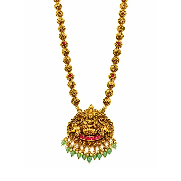 Kamalapriyan_Haram_Gold_Plated_Vishnu_Lotus_Temple_Necklace_Set_J_958_Red