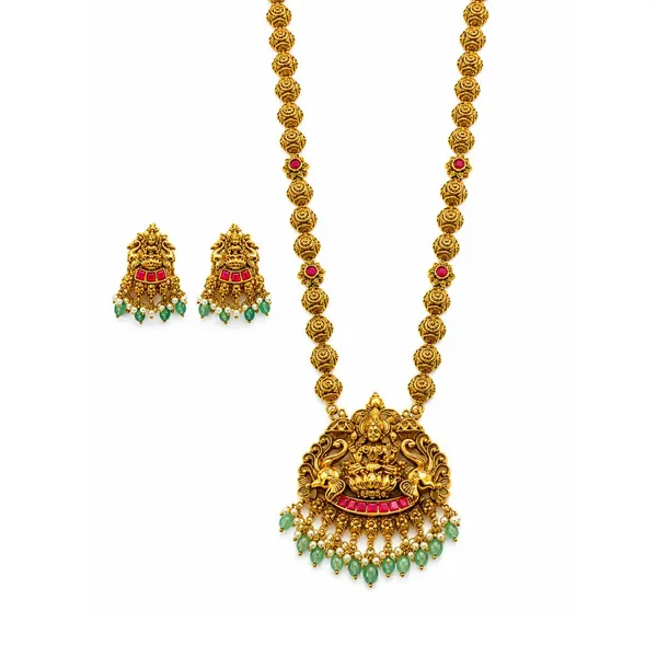 Kamalapriyan_Haram_Gold_Plated_Vishnu_Lotus_Temple_Necklace_Set_J_958_Red