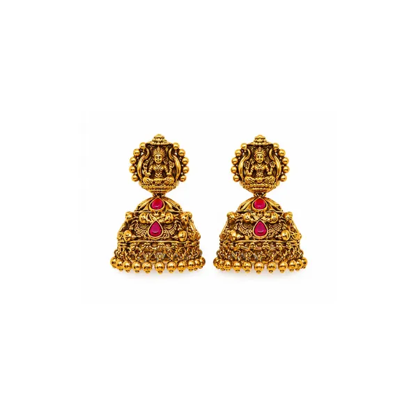 Nandini_Haram_Gold_Plated_Sacred_Cow_Temple_Necklace_Set_J_981_Red