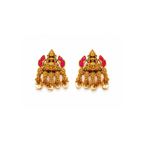 Karpagavalli_Haram_Gold_Plated_Wish_Tree_Goddess_Temple_Necklace_J_967_Red