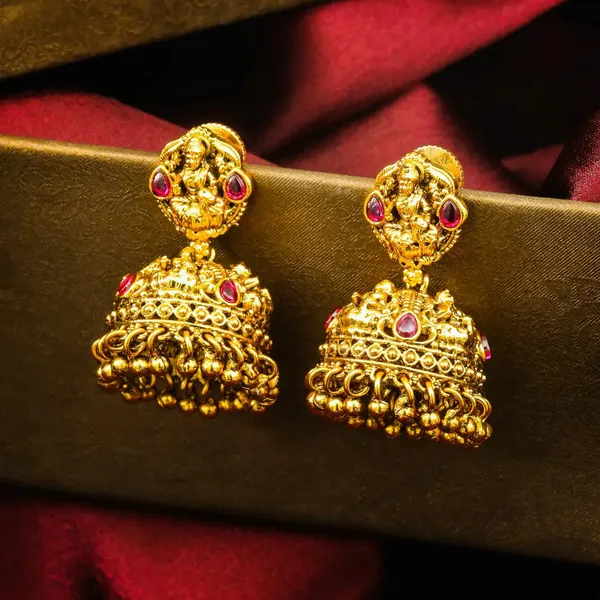Kalasha_Jhumki_Gold_Plated_Sacred_Vessel_Temple_Stud_Earrings_R_3000_Red